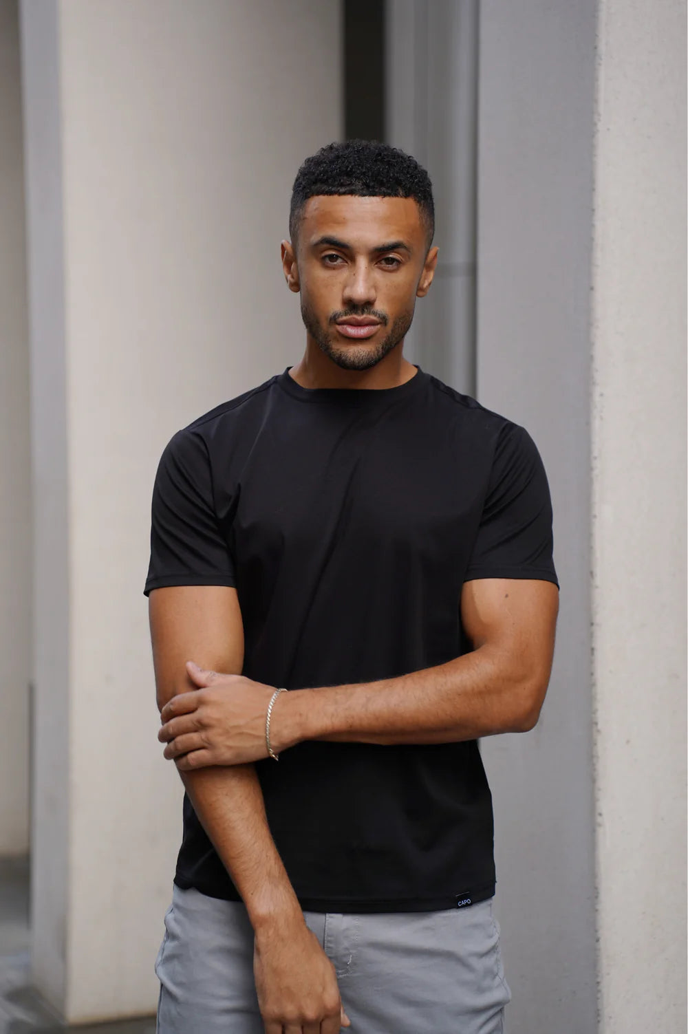 Capo Mercerised T-Shirt In Black