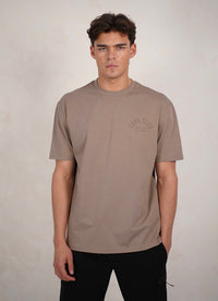 Capo Club Script T-Shirt In Tonal Mushroom