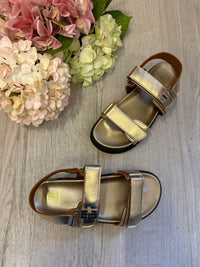 Sophie Strap Sandals In Gold