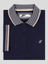 Mish Mash Gritt Polo Shirt In Navy