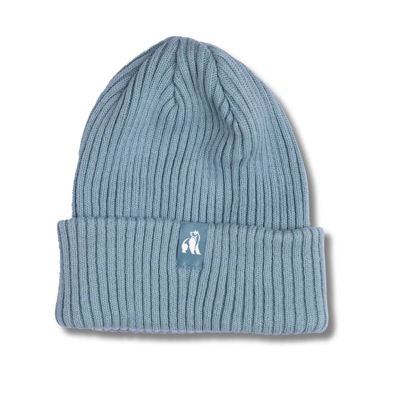 Organic Cotton Beanie In Turquoise