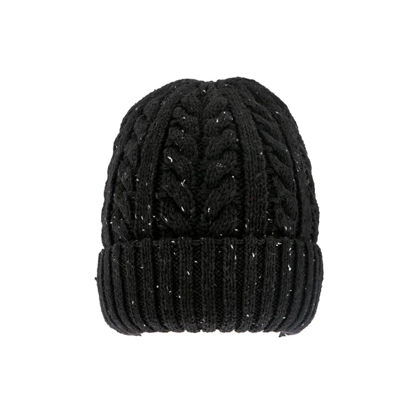 Dents Chunky Cable Knit Beanie In Black