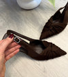 Charlie Pointed Shoes In Chocolate Brown