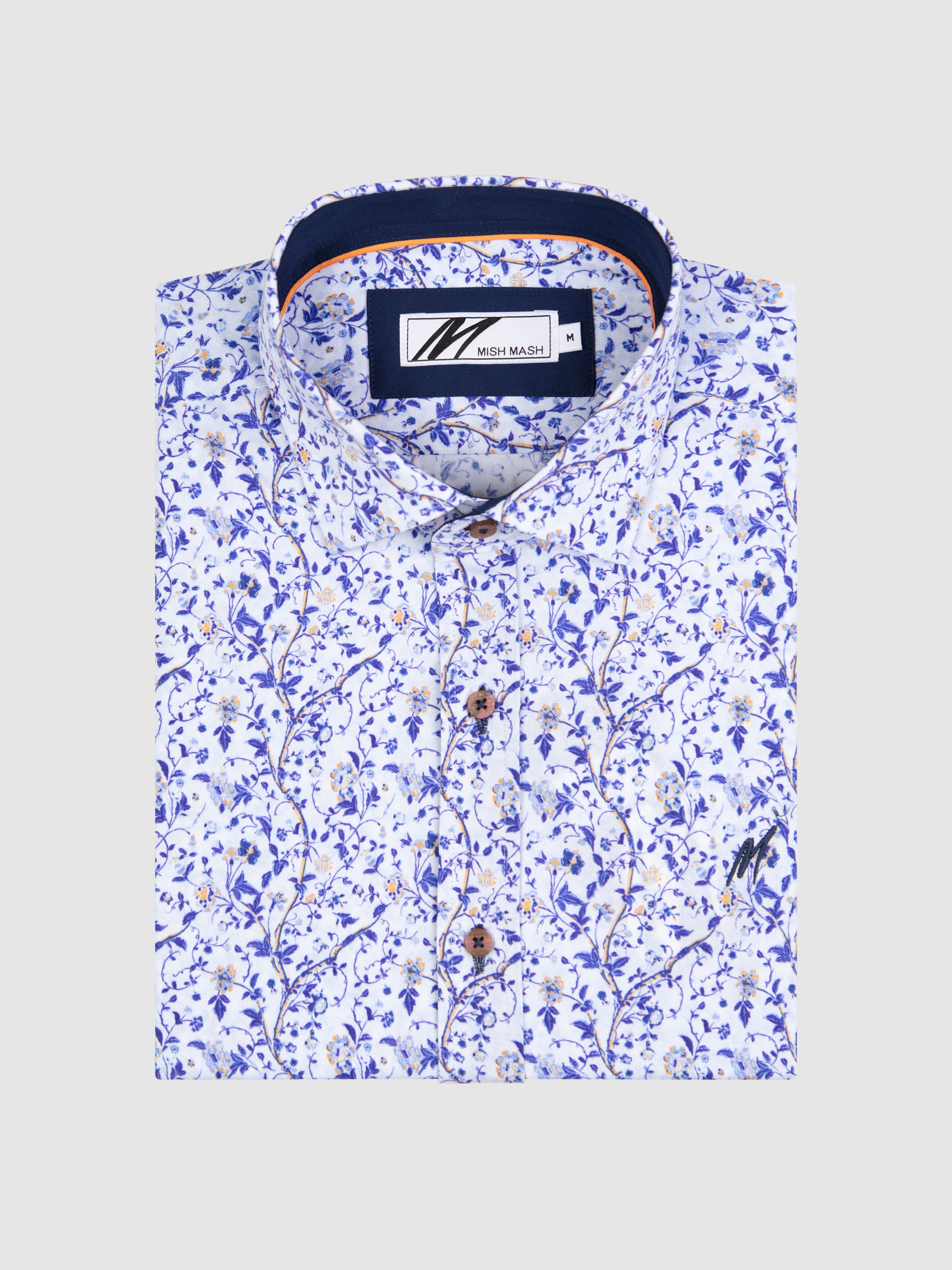 Mish Mash Pelican Short Sleeve Shirt In White