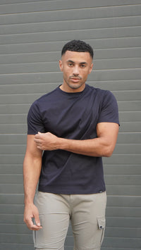 Capo Mercerised T-Shirt In Navy
