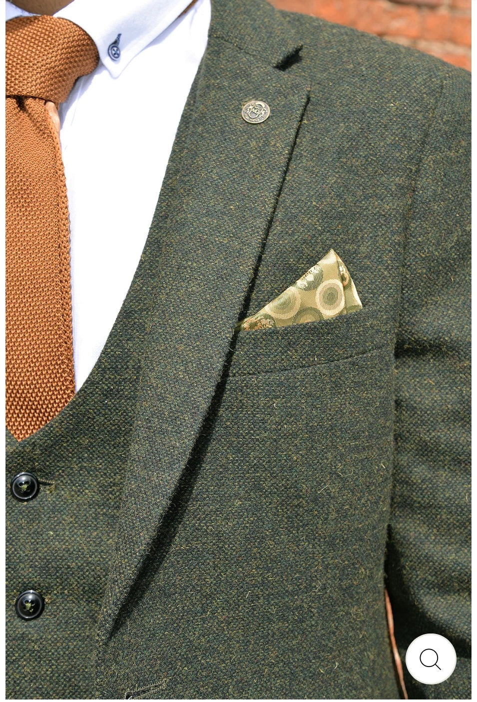 Marc Darcy Marlow Blazer In Olive Green Tweed