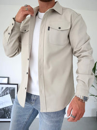Capo Overshirt In Light Stone
