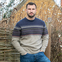 Fairisle Yoke Crew Neck Sweater