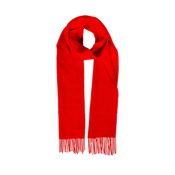 Dents Lambswool Scarf In Berry Red