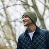 Organic Cotton Beanie In Olive