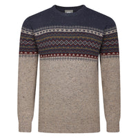 Fairisle Yoke Crew Neck Sweater