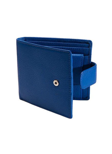Dents Leather Coin Bifold Wallet In Royal Blue