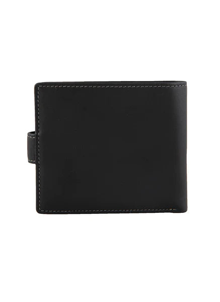 Dents Nappa Leather Bifold Wallet In Black/Slate