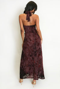 Blair Maxi Dress In Burgundy