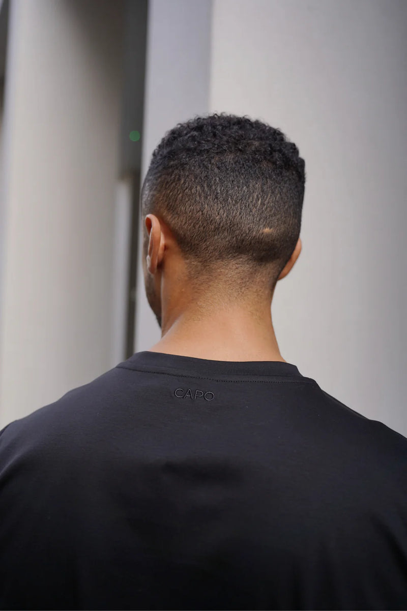 Capo Mercerised T-Shirt In Black