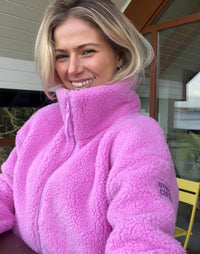 Gym Plus Coffee Industry Fleece In Neon Pink