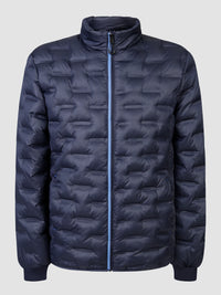 Mish Mash Padded Coat In Navy