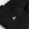 Organic Cotton Beanie In Black/Charcoal