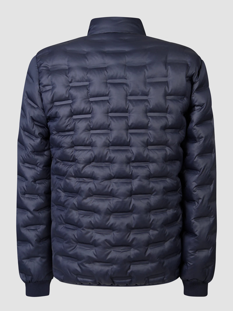 Mish Mash Padded Coat In Navy