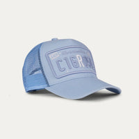 Christian Rose R Two Tone Trucker Cap In Sky Blue