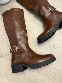 Billie Knee Boots In Brown