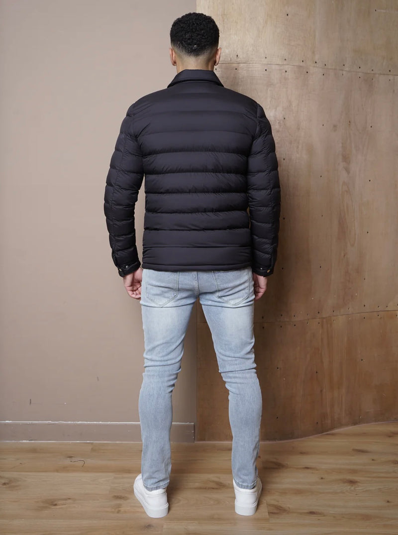 Capo Lightweight Padded Jacket In Black