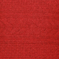 Guernsey Pattern Crew Neck Sweater In Chilli