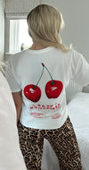 Cherry Perfection Tee In White