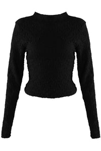 Talia Textured Top In Black