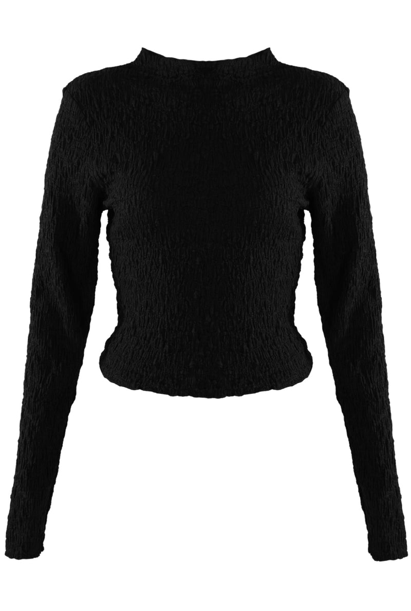 Talia Textured Top In Black