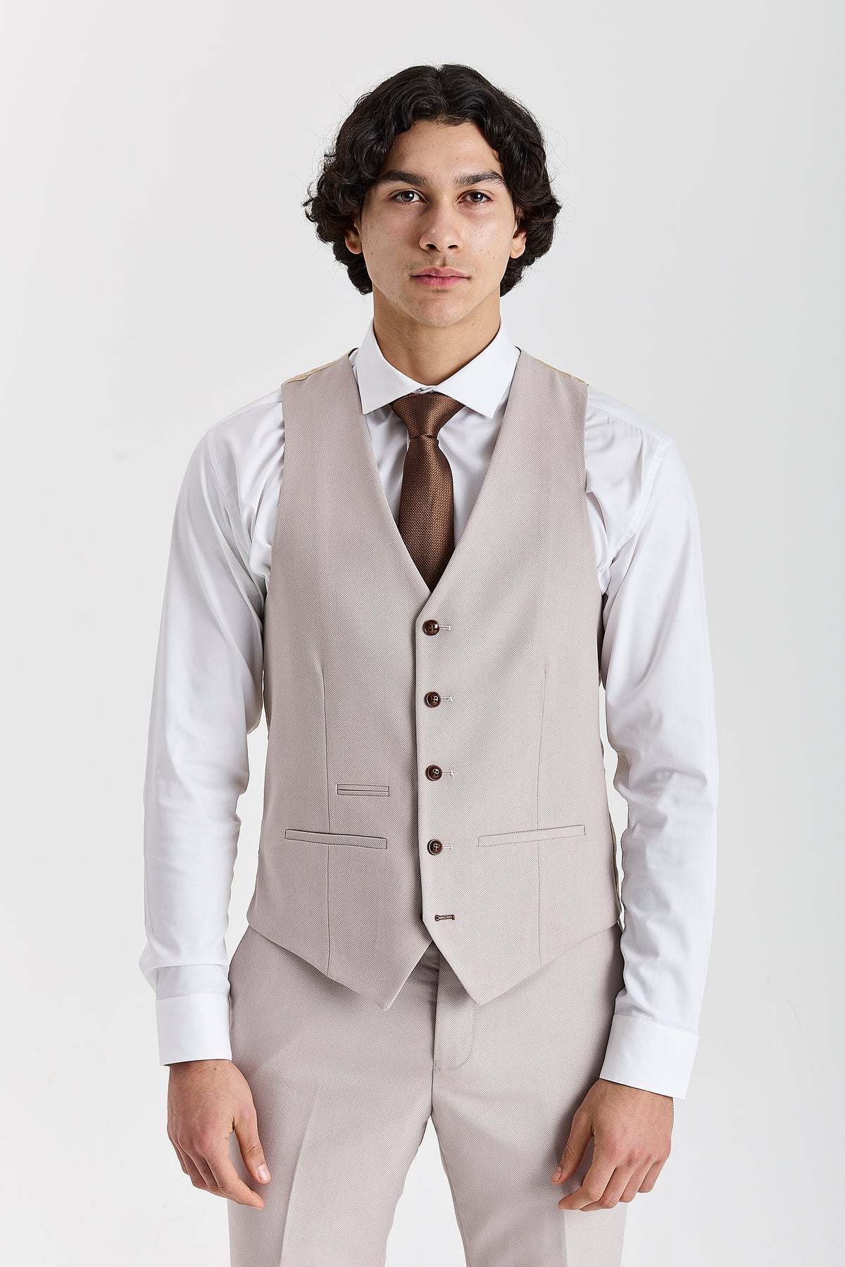 Paul Andrew Mayfair Waistcoat In Stone