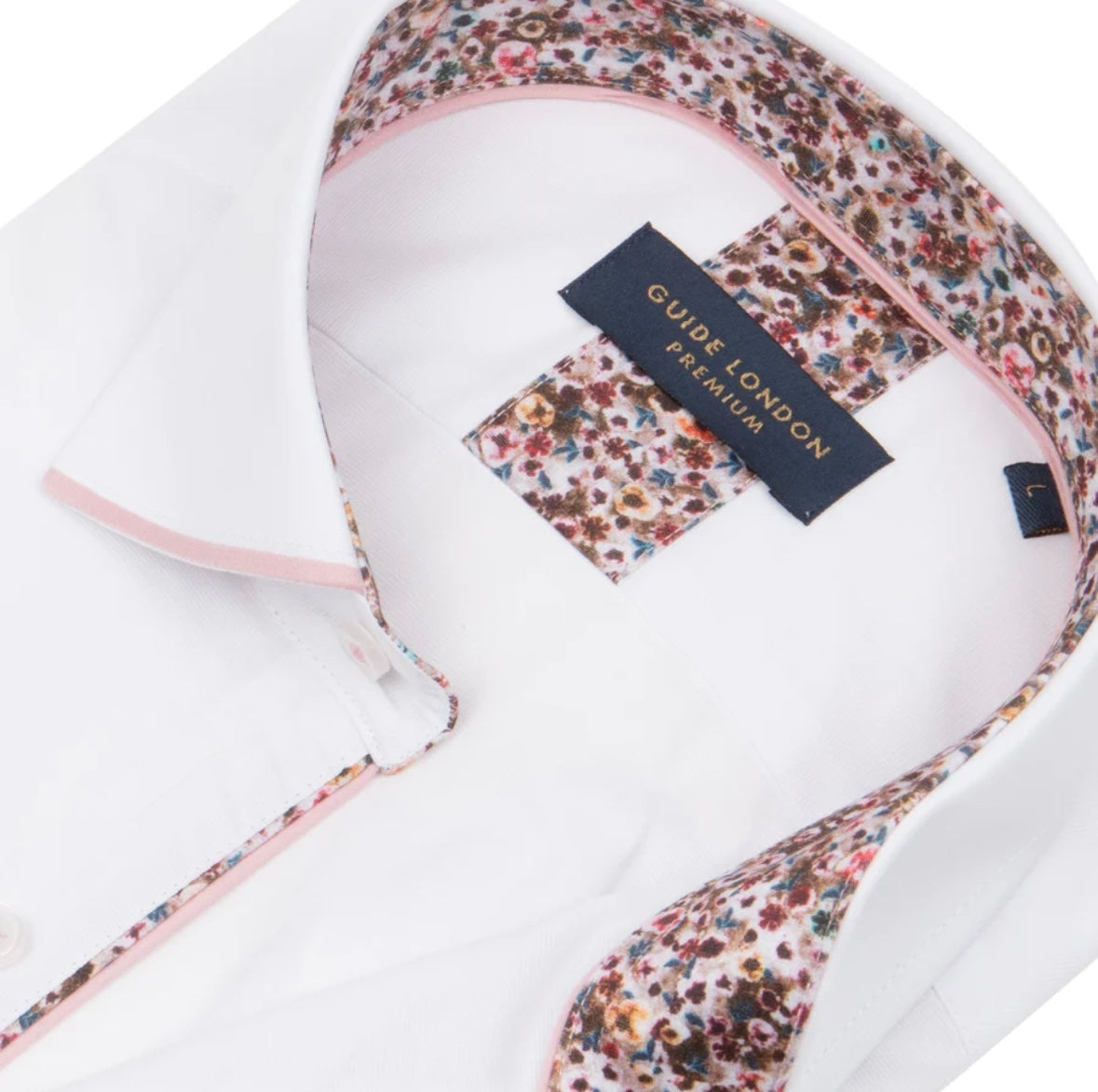 Guide London Shirt In White/Pink