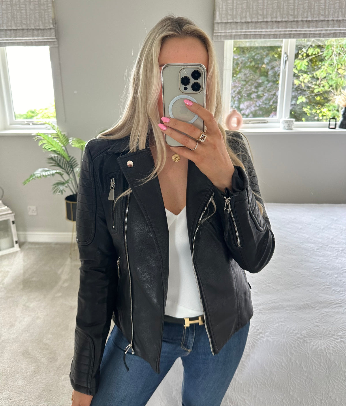 Becca Biker Jacket In Black