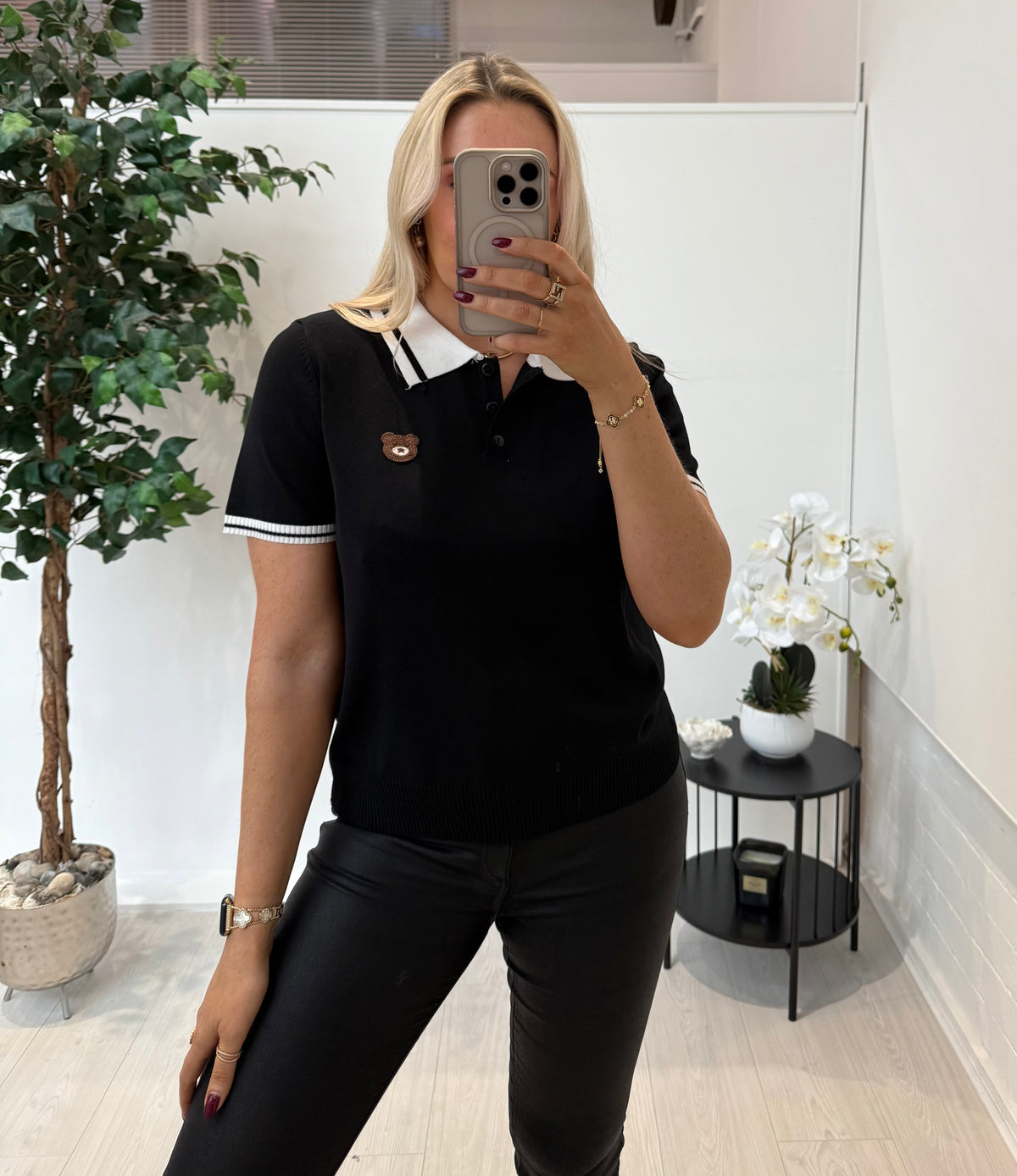 Teddy Polo In Black