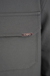 Capo Utility Overshirt In Charcoal