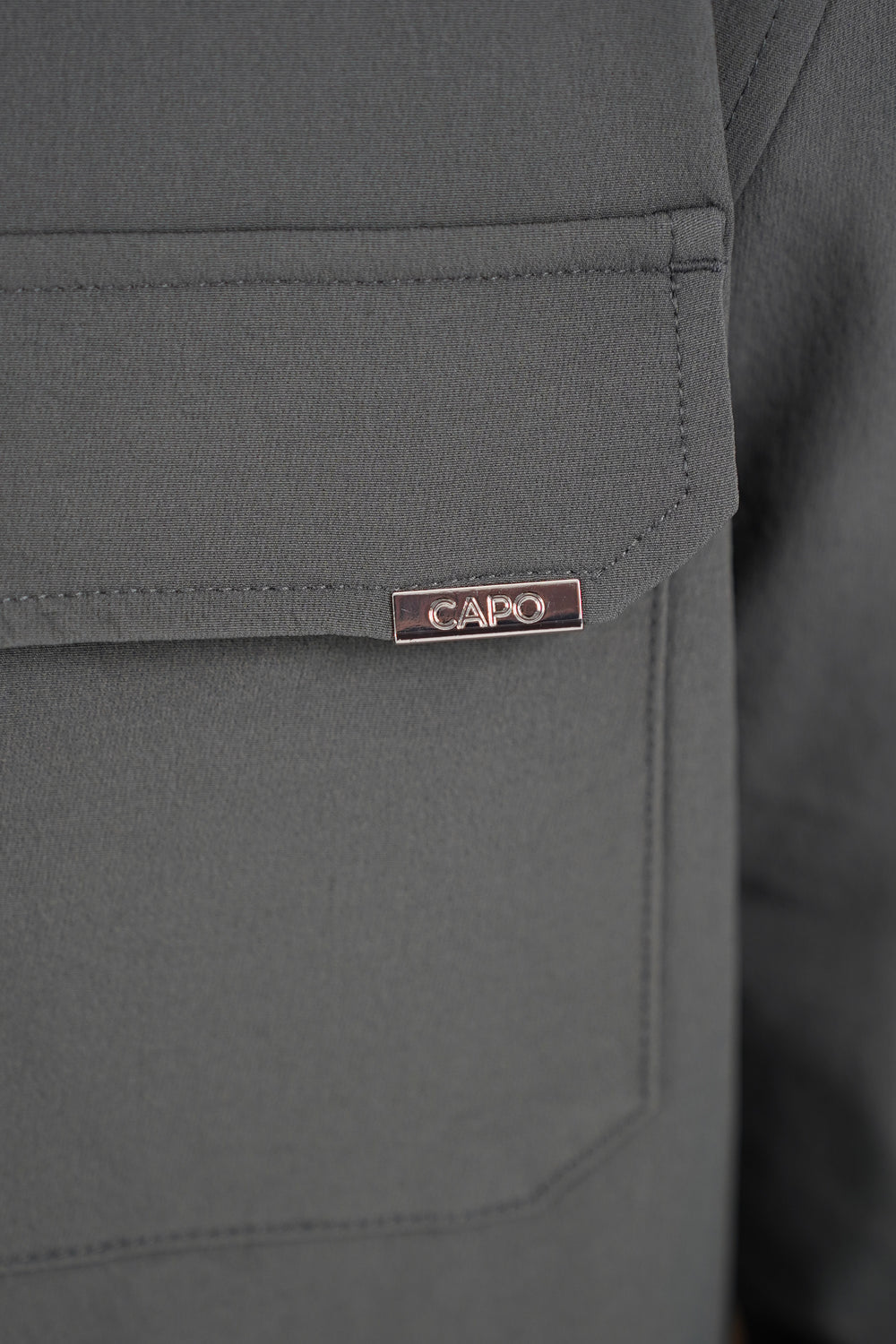 Capo Utility Overshirt In Charcoal