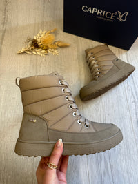 Caprice Padded Winter Boots in Taupe