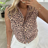 Lia Leopard Print Denim Waistcoat