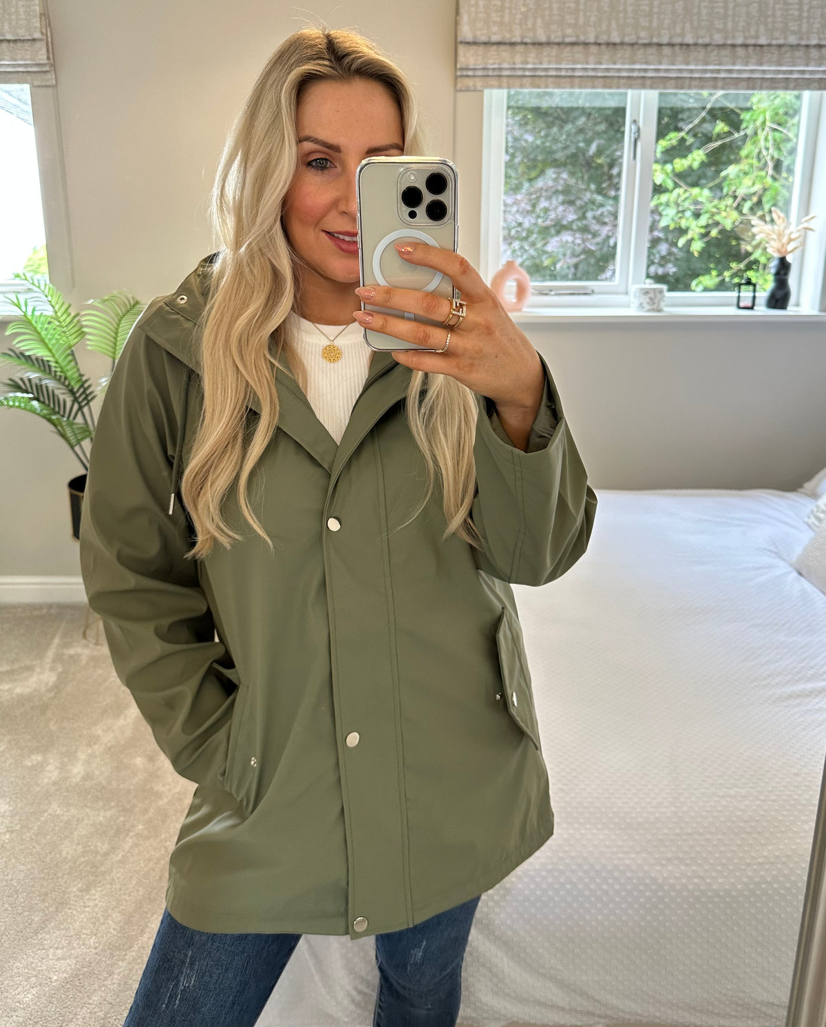 Frankie Rain Coat In Khaki