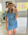 Dallas Belted Denim Dress