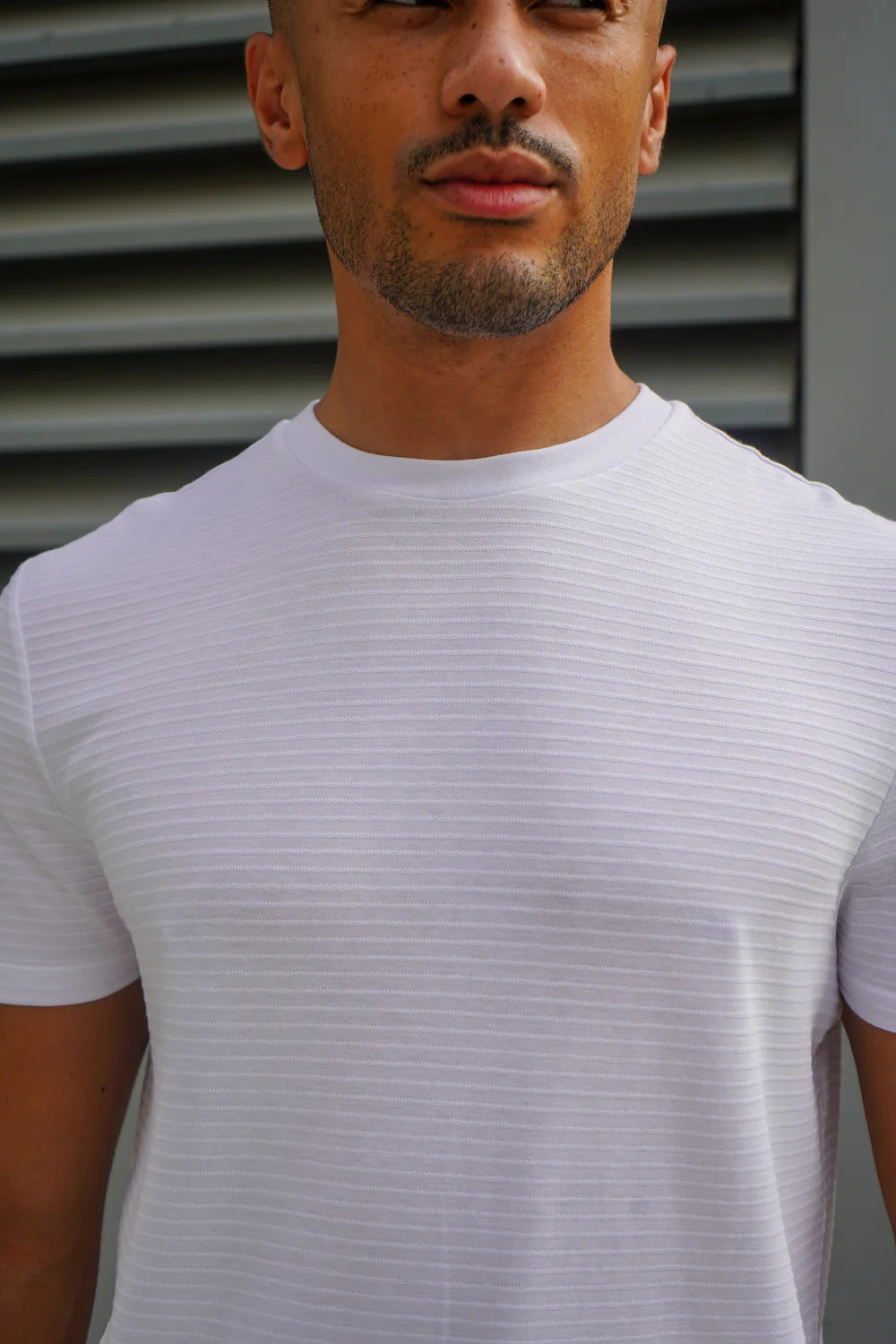 Capo Mercerised Ribbed T-Shirt In White