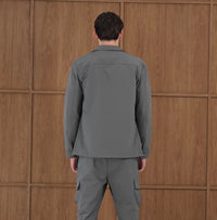 Capo Utility Overshirt In Charcoal