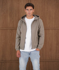 Capo Soft Shell Hood Jacket In Olive