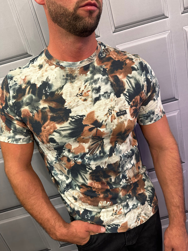 Guess Floral T-Shirt in Tie Dye