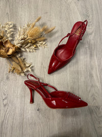 Red Patent Pointed Heels