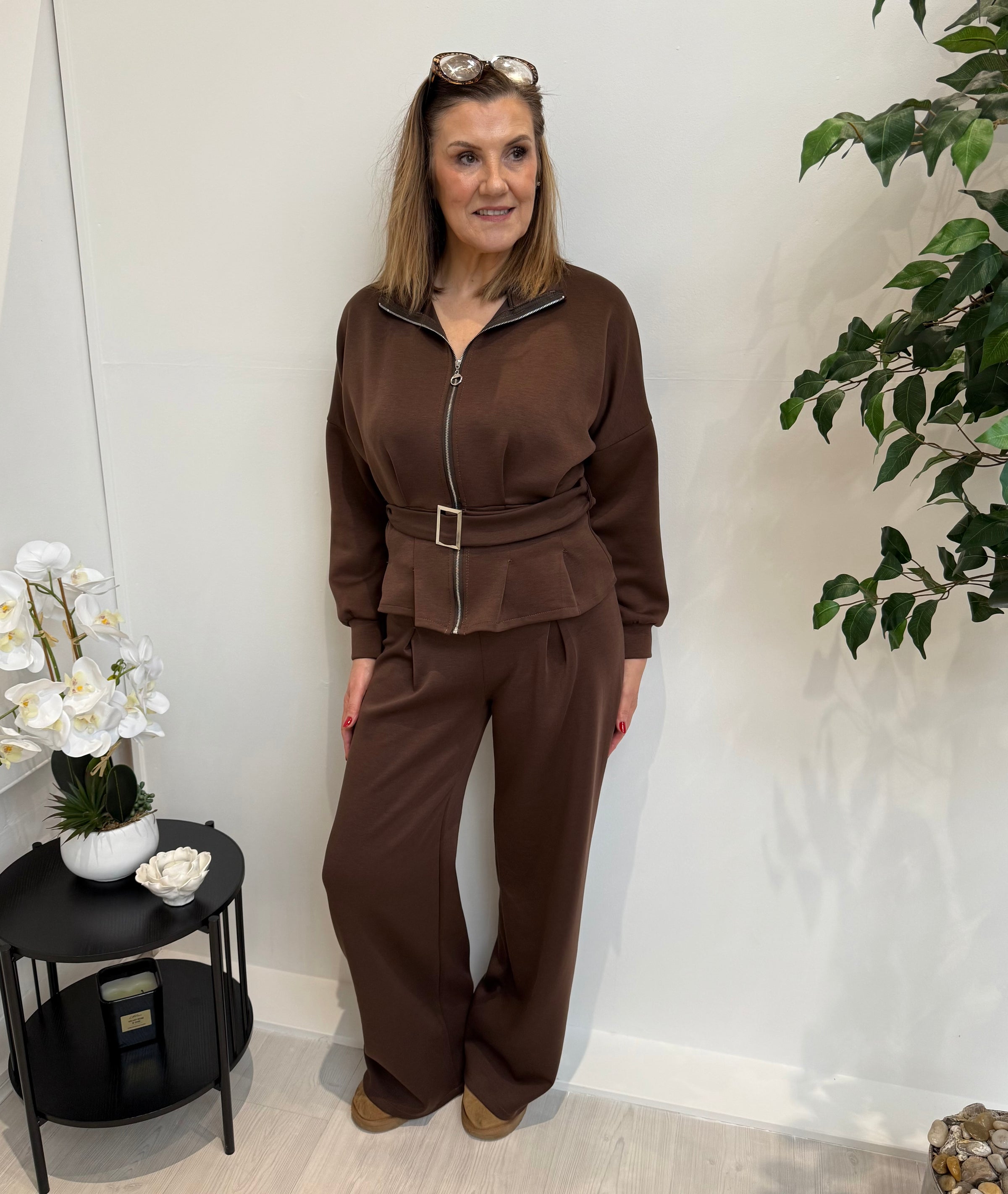 Chloe Lounge Set In Chocolate