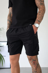 Capo Lightweight Cargo Shorts In Black