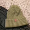 Organic Cotton Beanie In Olive
