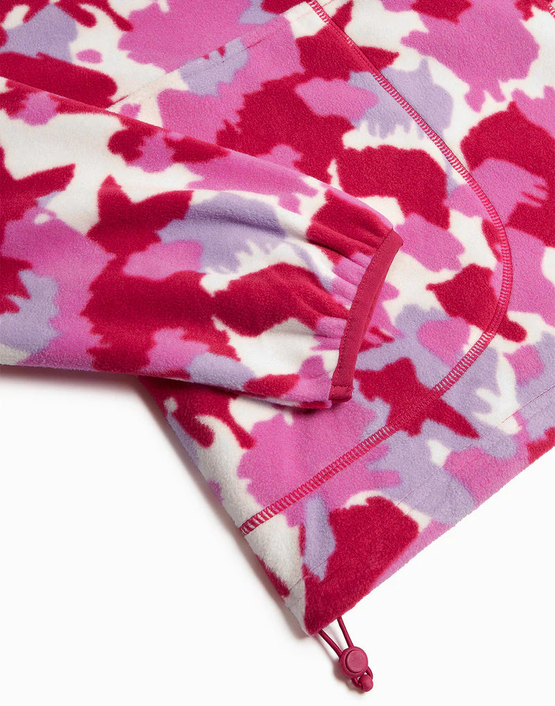Gym Plus Coffee Snap Polar Fleece In Pink Pop