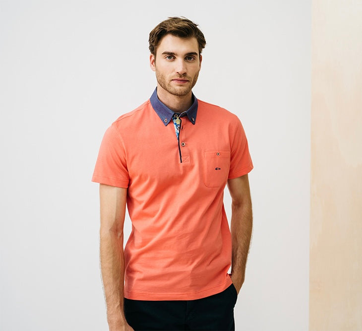 Dario Beltran Polo Shirt In Coral